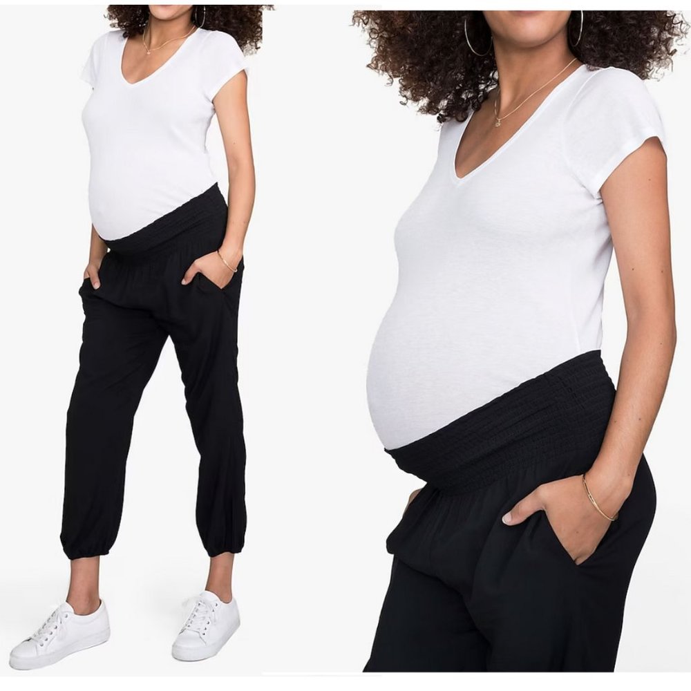 Hatch Maternity Breezy Joggers in Black